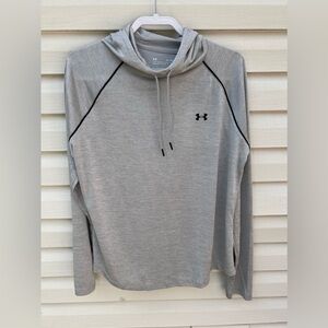 UA Velocity Wordmark women’s Hoodie. Grey w/black accents. Size XL. #1362868